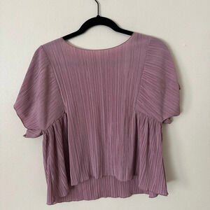 Small Madewell Pink (Blush Color) Short Sleeve Women's Blouse